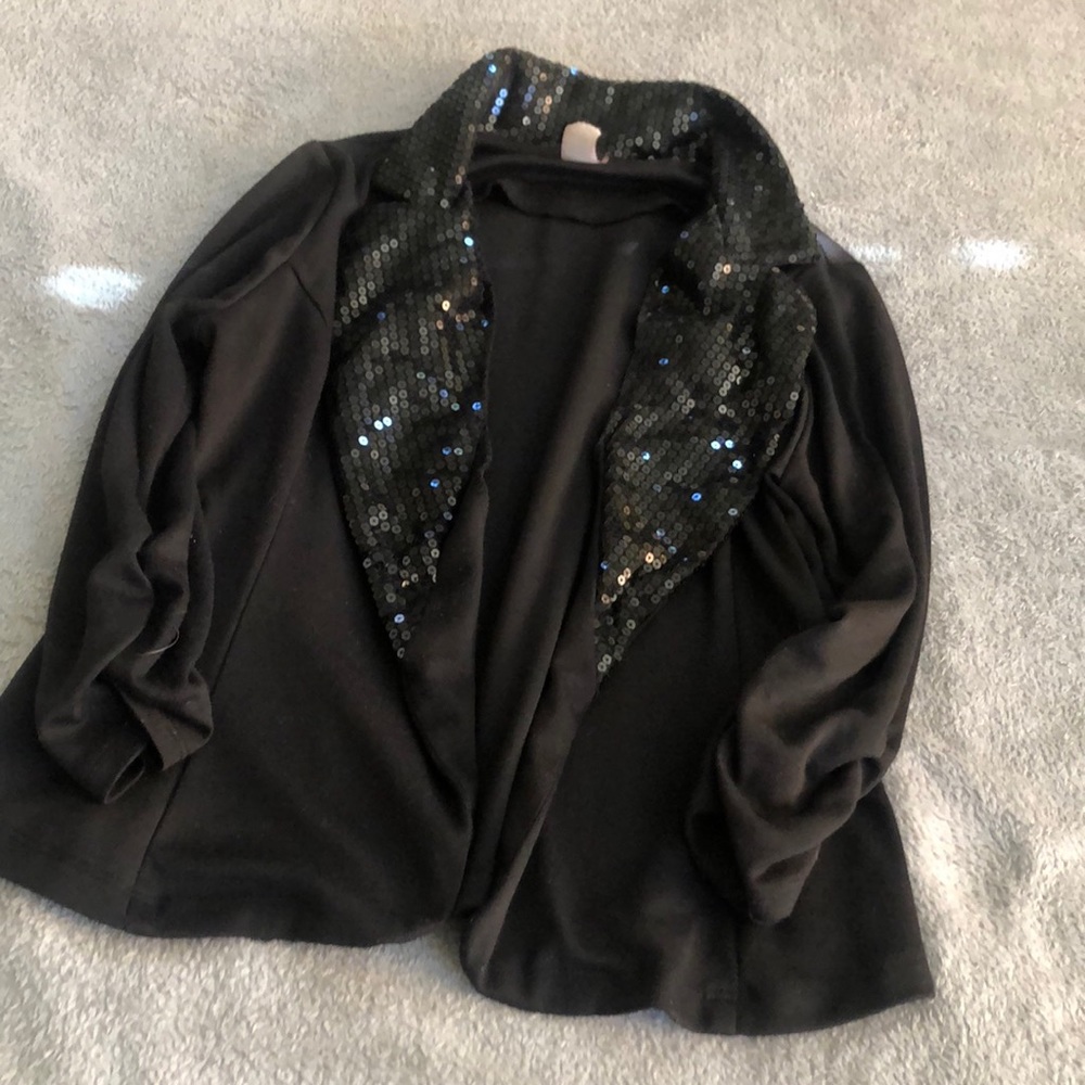 Long sleeve black/sequin blazer